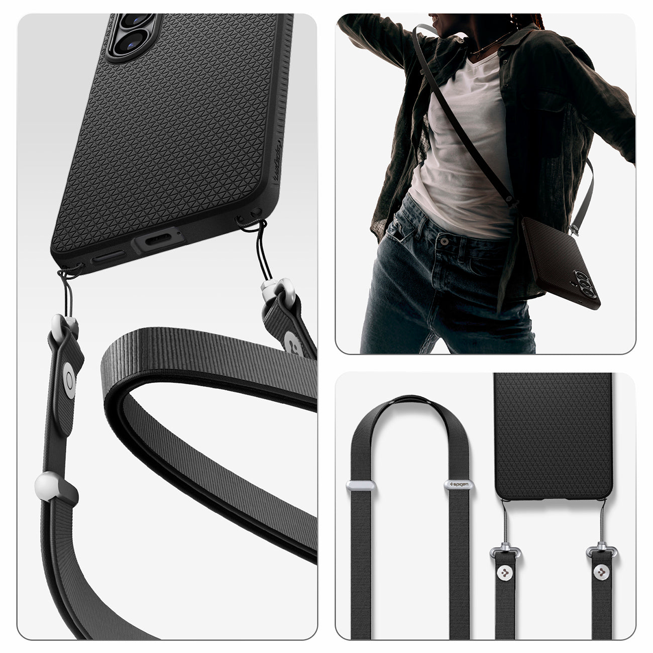 Spigen Liquid Air Mag MagSafe Dėklas, skirtas Samsung Galaxy S26 - juodas