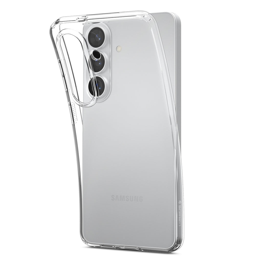 „Spigen“ skystųjų kristalų dėklas, skirtas Samsung Galaxy S26 – skaidrus
