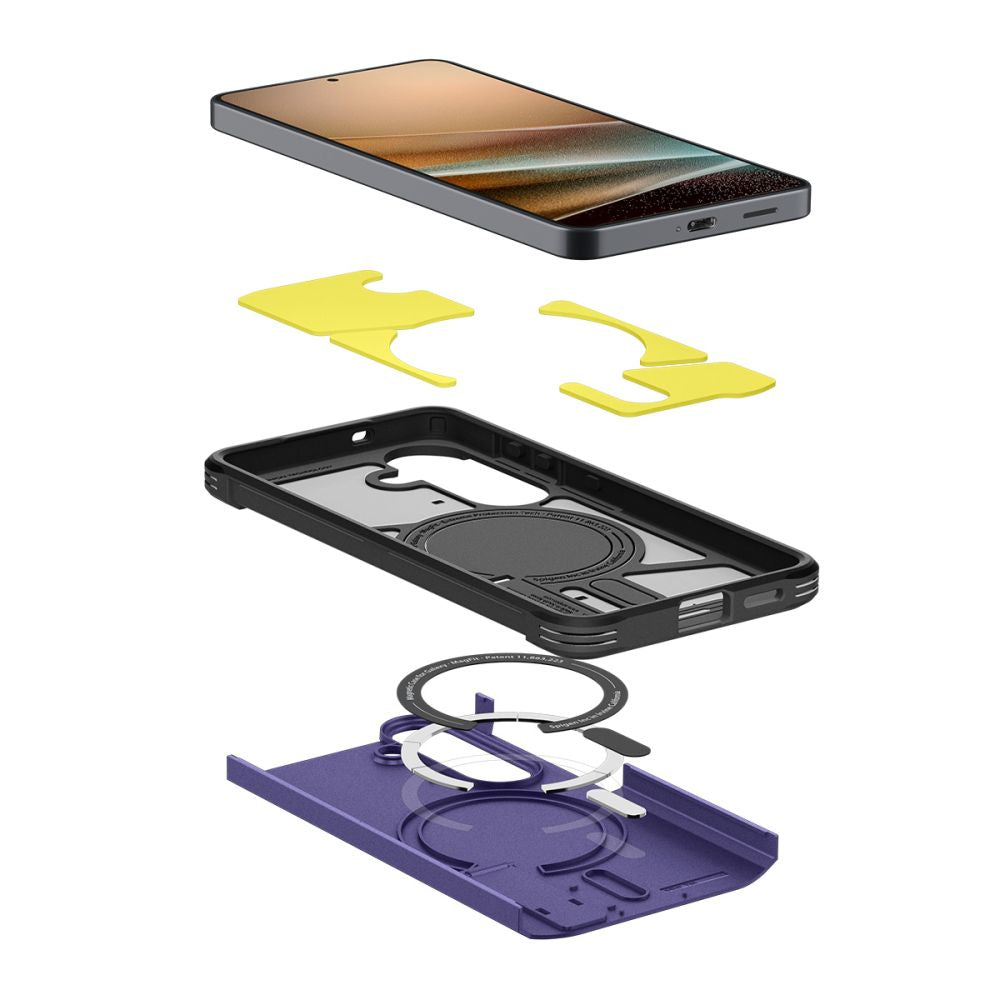 Spigen Tough Armor Mag MagSafe Dėklas, skirtas Samsung Galaxy S26 - violetinė