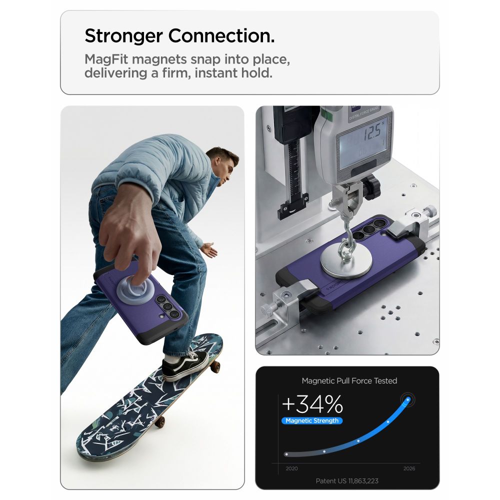 Spigen Tough Armor Mag MagSafe Dėklas, skirtas Samsung Galaxy S26 - violetinė