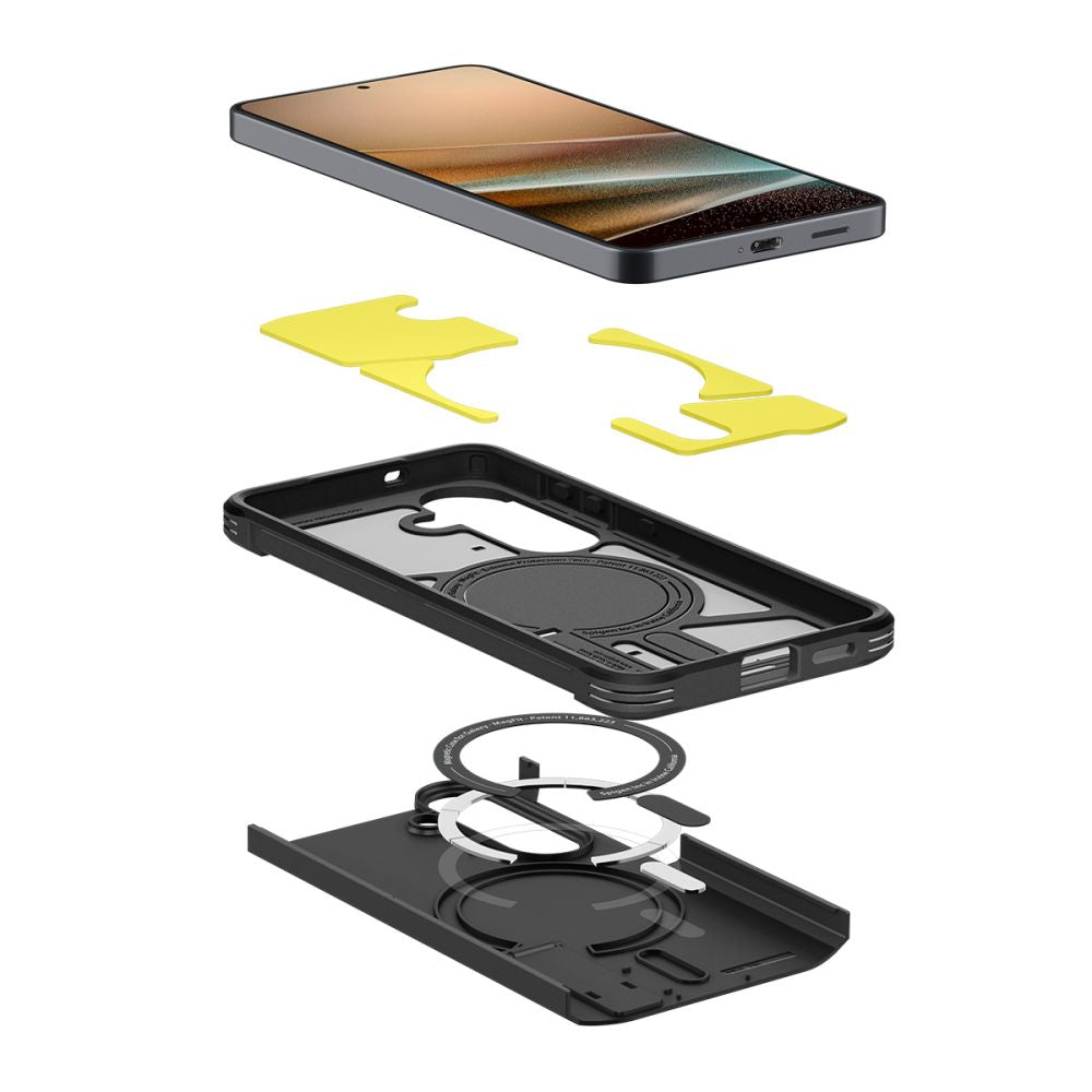 Spigen Tough Armor Mag MagSafe Dėklas, skirtas Samsung Galaxy S26 - juodas
