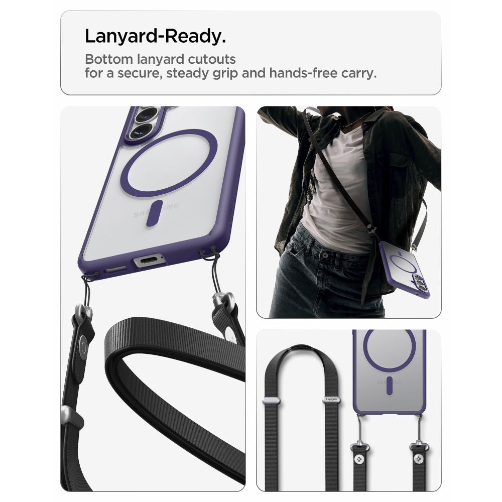 Spigen Ultra Hybrid Mag MagSafe Dėklas, skirtas Samsung Galaxy S26 – skaidri violetinė