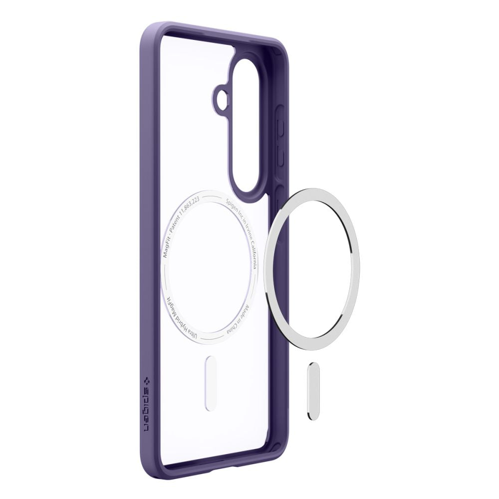 Spigen Ultra Hybrid Mag MagSafe Dėklas, skirtas Samsung Galaxy S26 – skaidri violetinė