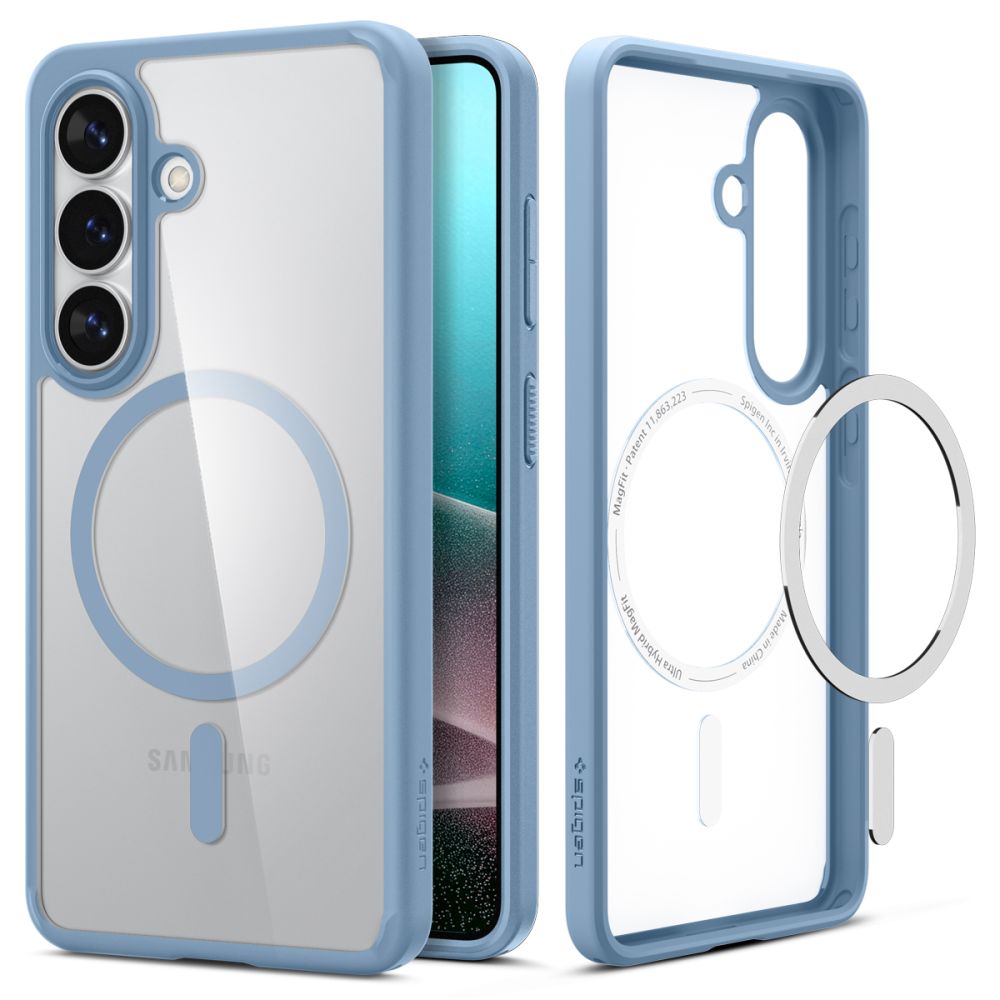 Spigen Ultra Hybrid Mag MagSafe Dėklas, skirtas Samsung Galaxy S26 - skaidri mėlyna