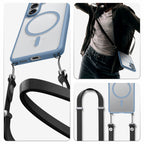 Spigen Ultra Hybrid Mag MagSafe Dėklas, skirtas Samsung Galaxy S26 - skaidri mėlyna