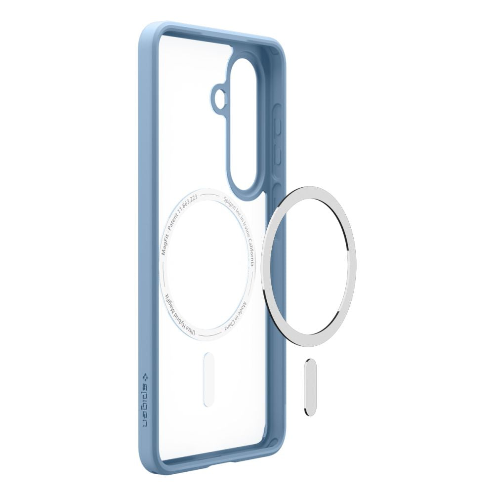 Spigen Ultra Hybrid Mag MagSafe Dėklas, skirtas Samsung Galaxy S26 - skaidri mėlyna