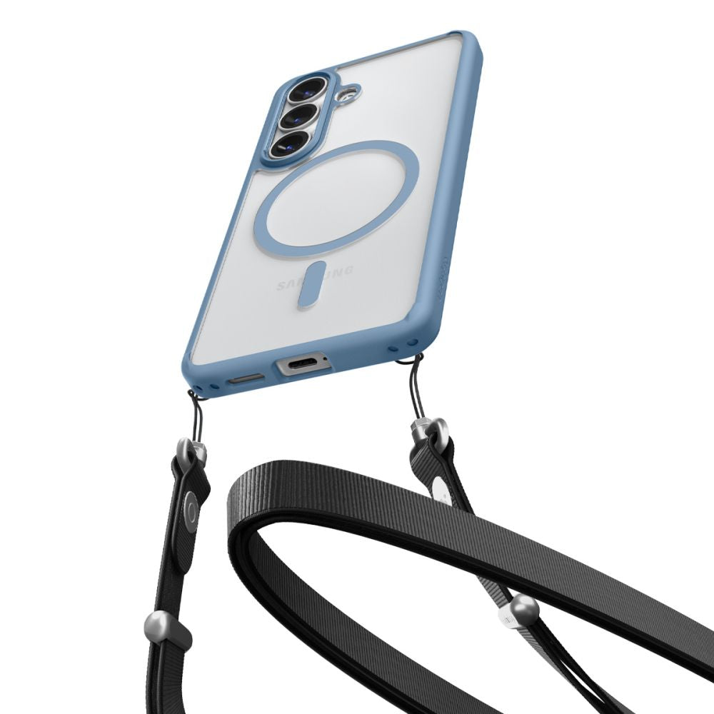 Spigen Ultra Hybrid Mag MagSafe Dėklas, skirtas Samsung Galaxy S26 - skaidri mėlyna