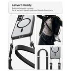 Spigen Ultra Hybrid Mag MagSafe dėklas, skirtas Samsung Galaxy S26 – skaidrus juodas