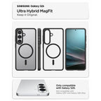 Spigen Ultra Hybrid Mag MagSafe dėklas, skirtas Samsung Galaxy S26 – skaidrus juodas