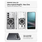 Spigen Ultra Hybrid Mag MagSafe Dėklas, skirtas Samsung Galaxy S26 Neo One – skaidrus