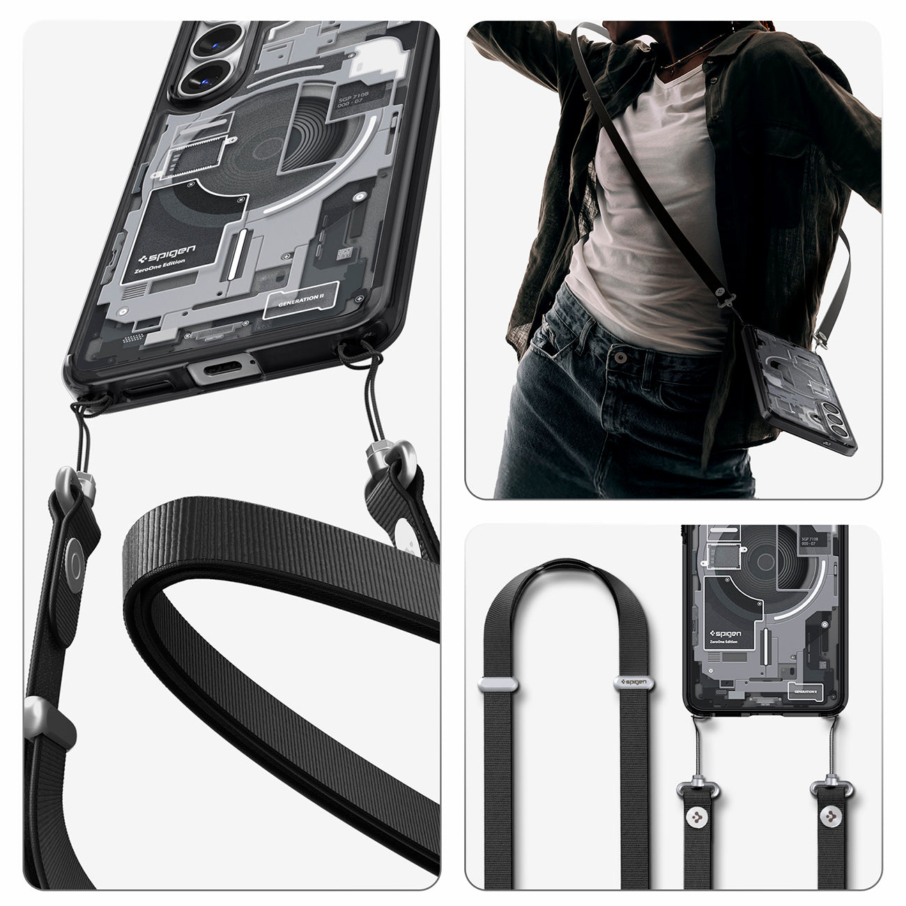 Spigen Ultra Hybrid Mag MagSafe Dėklas, skirtas Samsung Galaxy S26 Zero One – skaidrus juodas