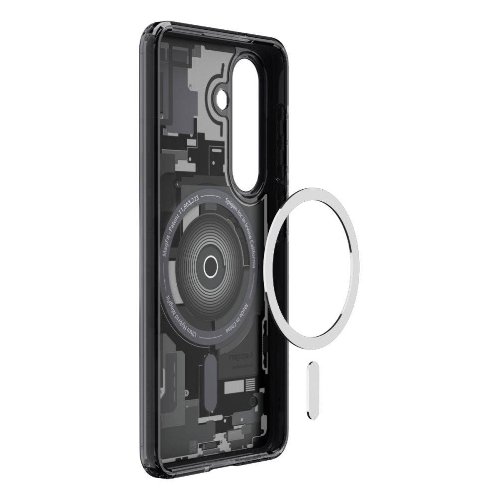 Spigen Ultra Hybrid Mag MagSafe Dėklas, skirtas Samsung Galaxy S26 Zero One – skaidrus juodas