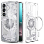 Spigen Ultra Hybrid Mag MagSafe Dėklas, skirtas Samsung Galaxy S26 Zero One – skaidrus ir baltas