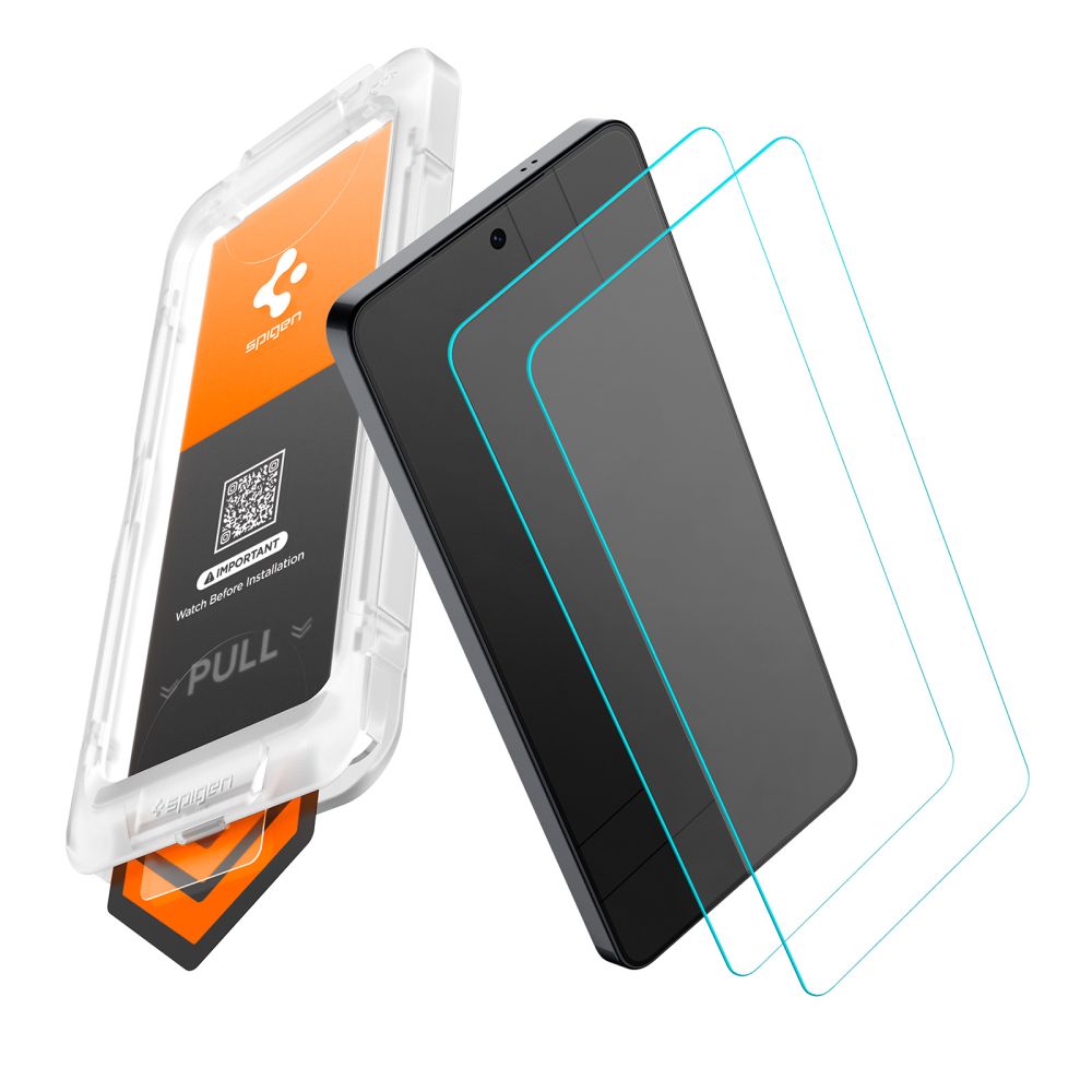 Spigen Glas.Tr Ez Fit Pro HD grūdintas stiklas 2-pack, skirtas Samsung Galaxy S26