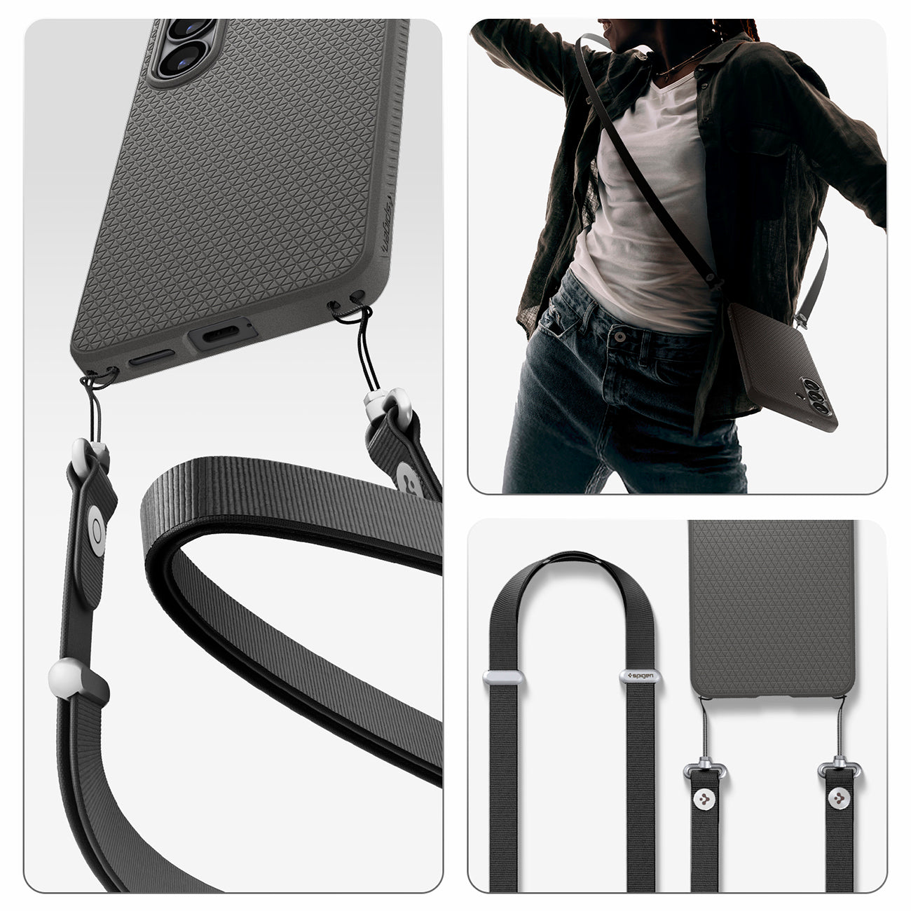 Spigen skystas oro dėklas, skirtas Samsung Galaxy S26+ - pilkas