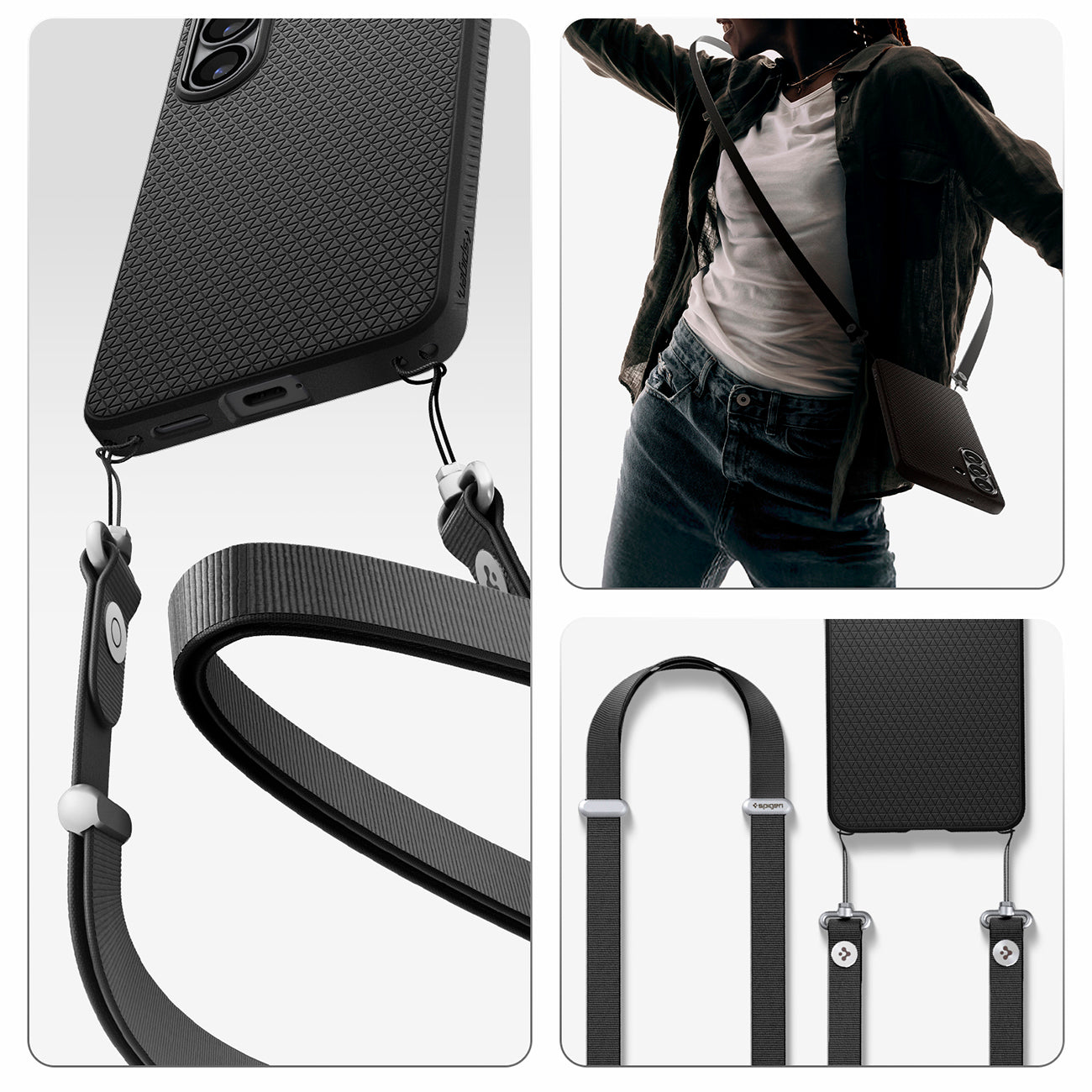 Spigen skystas oro dėklas, skirtas Samsung Galaxy S26+ - matinė juoda