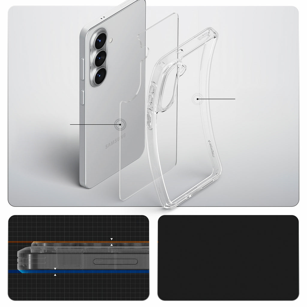 Spigen Ultra hibridinis dėklas, skirtas Samsung Galaxy S26+ – skaidrus