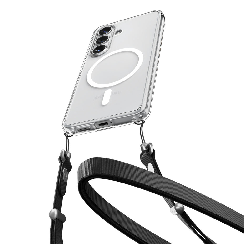 Spigen Ultra Hybrid Mag MagSafe Dėklas, skirtas Samsung Galaxy S26+ – skaidrus ir baltas