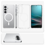 Spigen Ultra Hybrid Mag MagSafe Dėklas, skirtas Samsung Galaxy S26+ – skaidrus ir baltas