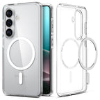 Spigen Ultra Hybrid Mag MagSafe Dėklas, skirtas Samsung Galaxy S26+ – skaidrus ir baltas