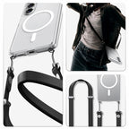 Spigen Ultra Hybrid Mag MagSafe Dėklas, skirtas Samsung Galaxy S26+ – skaidrus ir baltas