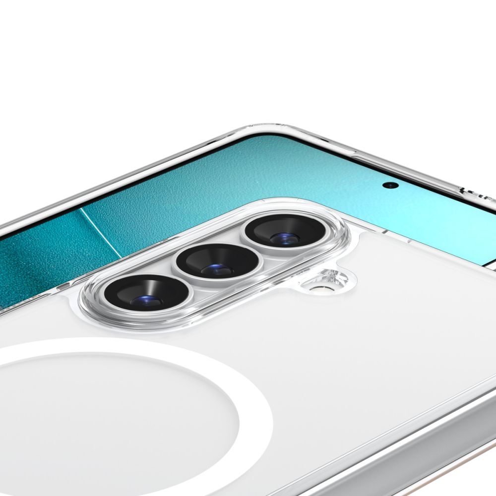 Spigen Ultra Hybrid Mag MagSafe Dėklas, skirtas Samsung Galaxy S26+ – skaidrus ir baltas