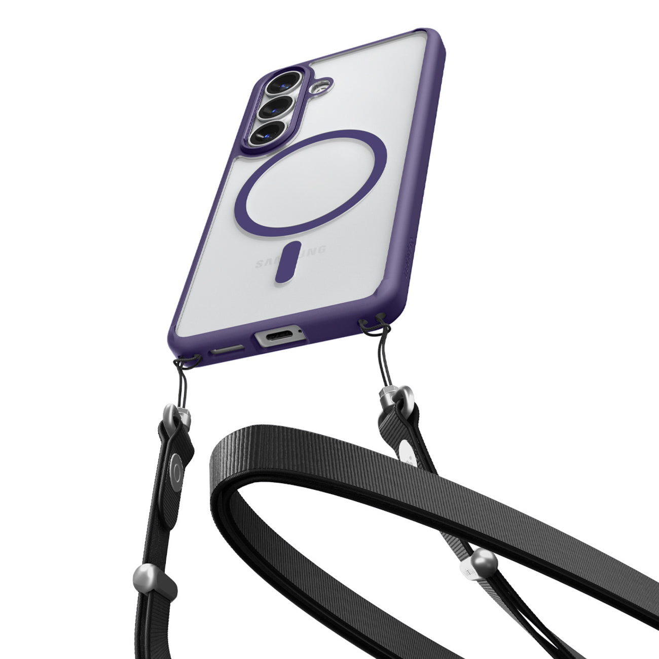 Spigen Ultra Hybrid Mag MagSafe dėklas, skirtas Samsung Galaxy S26+ – skaidrus tamsiai mėlynas
