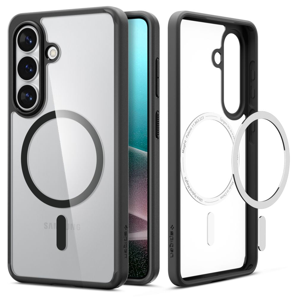 Spigen Ultra Hybrid Mag MagSafe Dėklas, skirtas Samsung Galaxy S26+ – skaidrus juodas