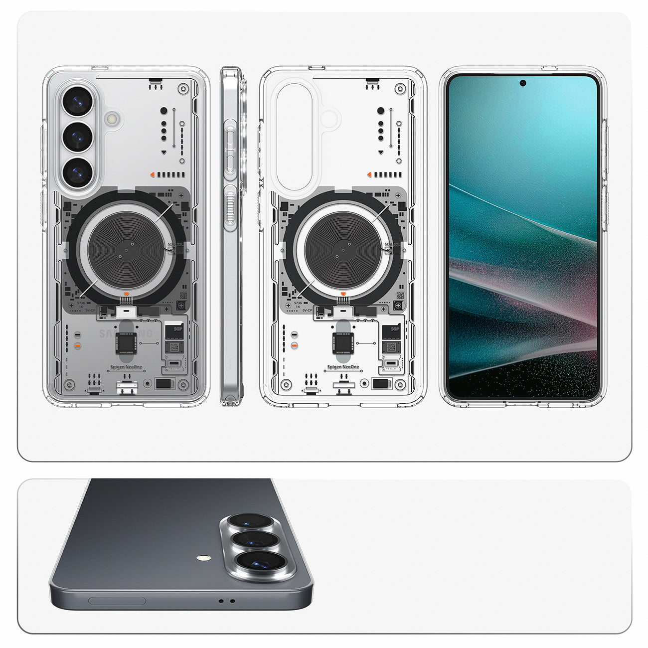 Spigen Ultra Hybrid Mag MagSafe Dėklas, skirtas Samsung Galaxy S26+ Neo One – skaidrus