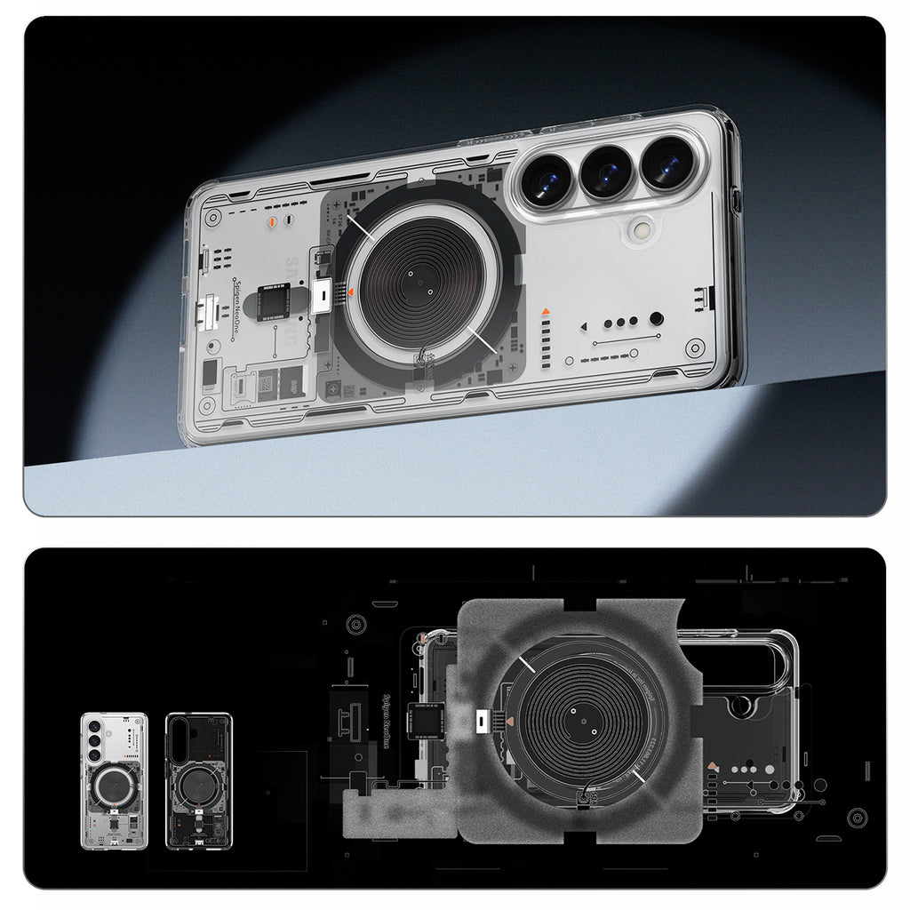 Spigen Ultra Hybrid Mag MagSafe Dėklas, skirtas Samsung Galaxy S26+ Neo One – skaidrus