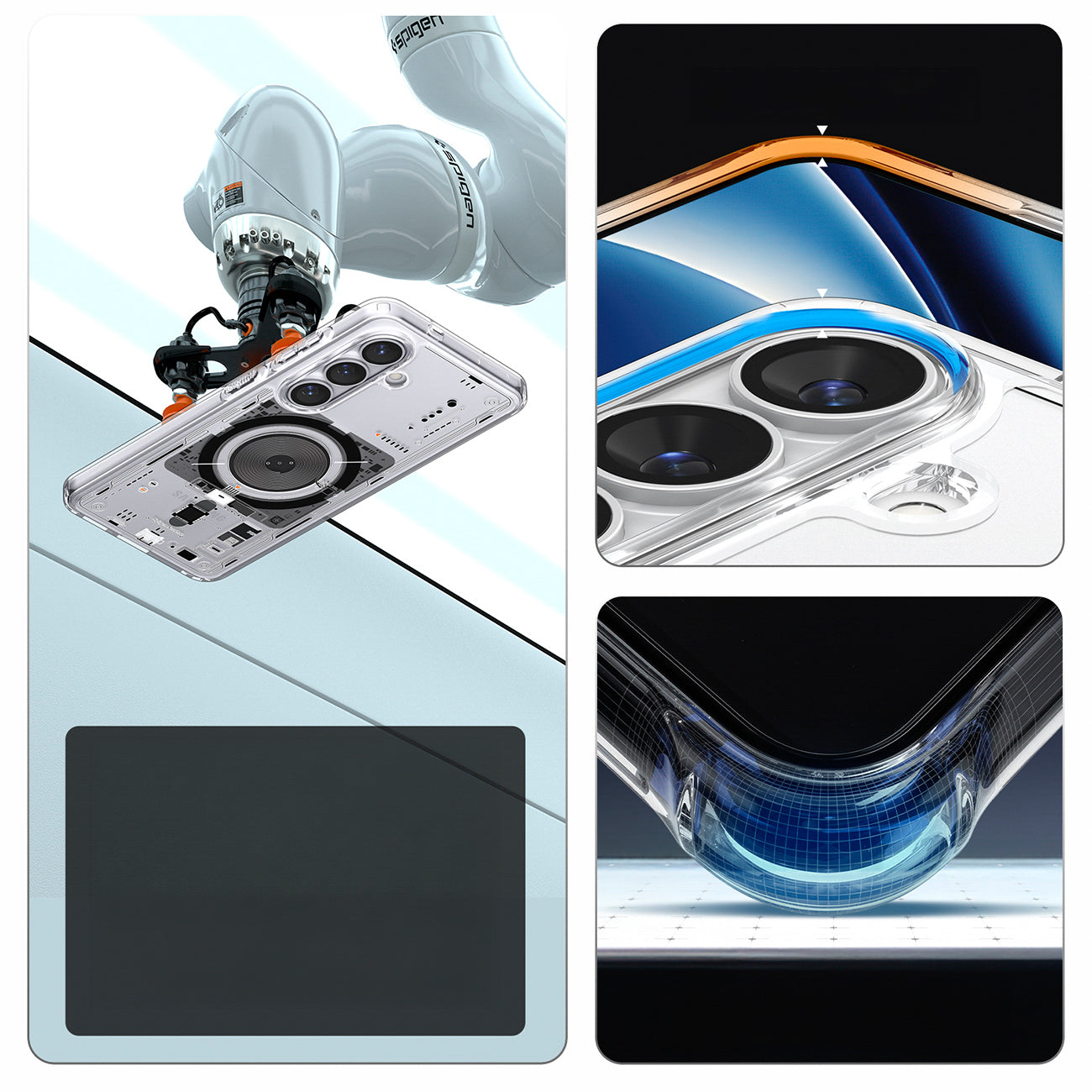 Spigen Ultra Hybrid Mag MagSafe Dėklas, skirtas Samsung Galaxy S26+ Neo One – skaidrus