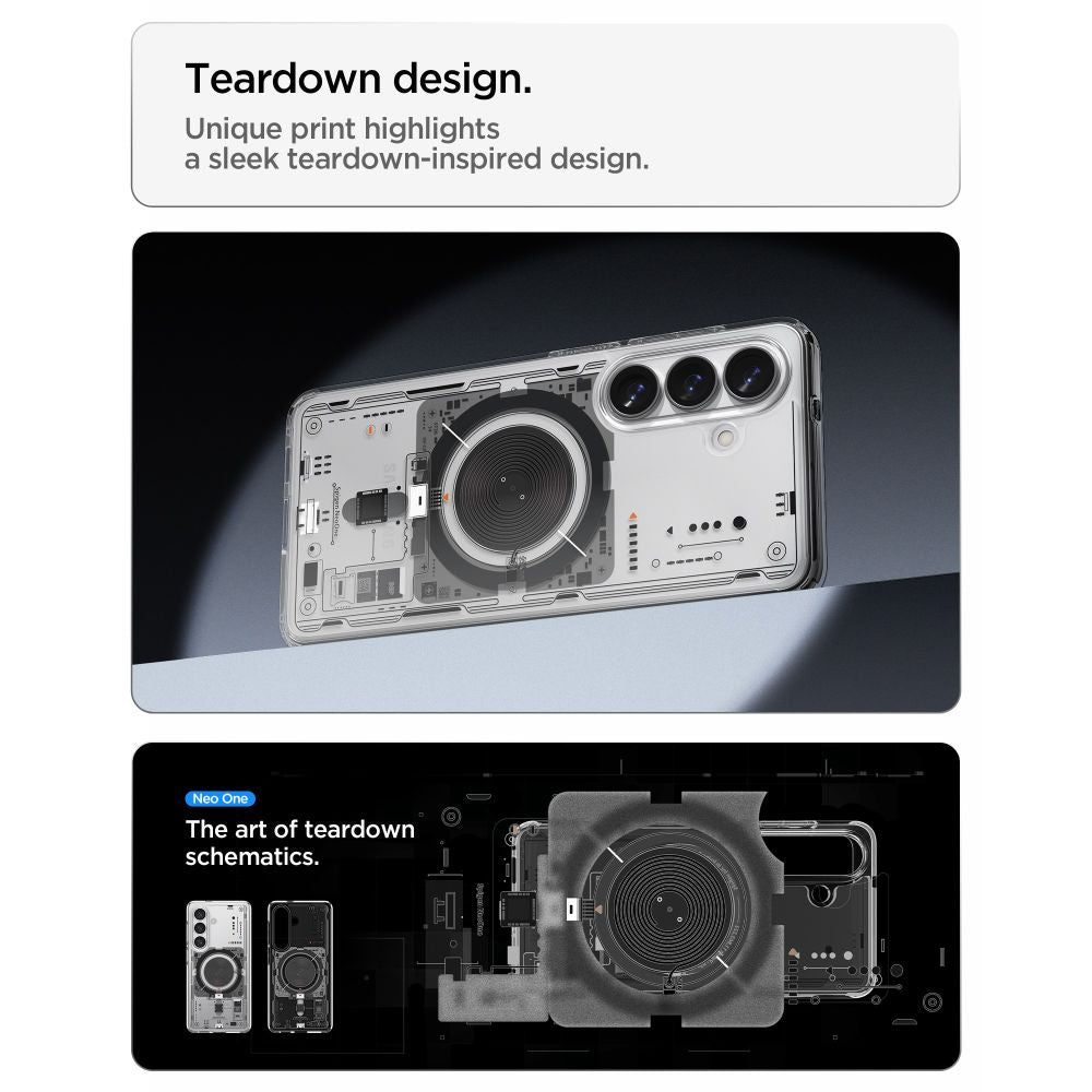 Spigen Ultra Hybrid Mag MagSafe Dėklas, skirtas Samsung Galaxy S26+ Neo One – skaidrus