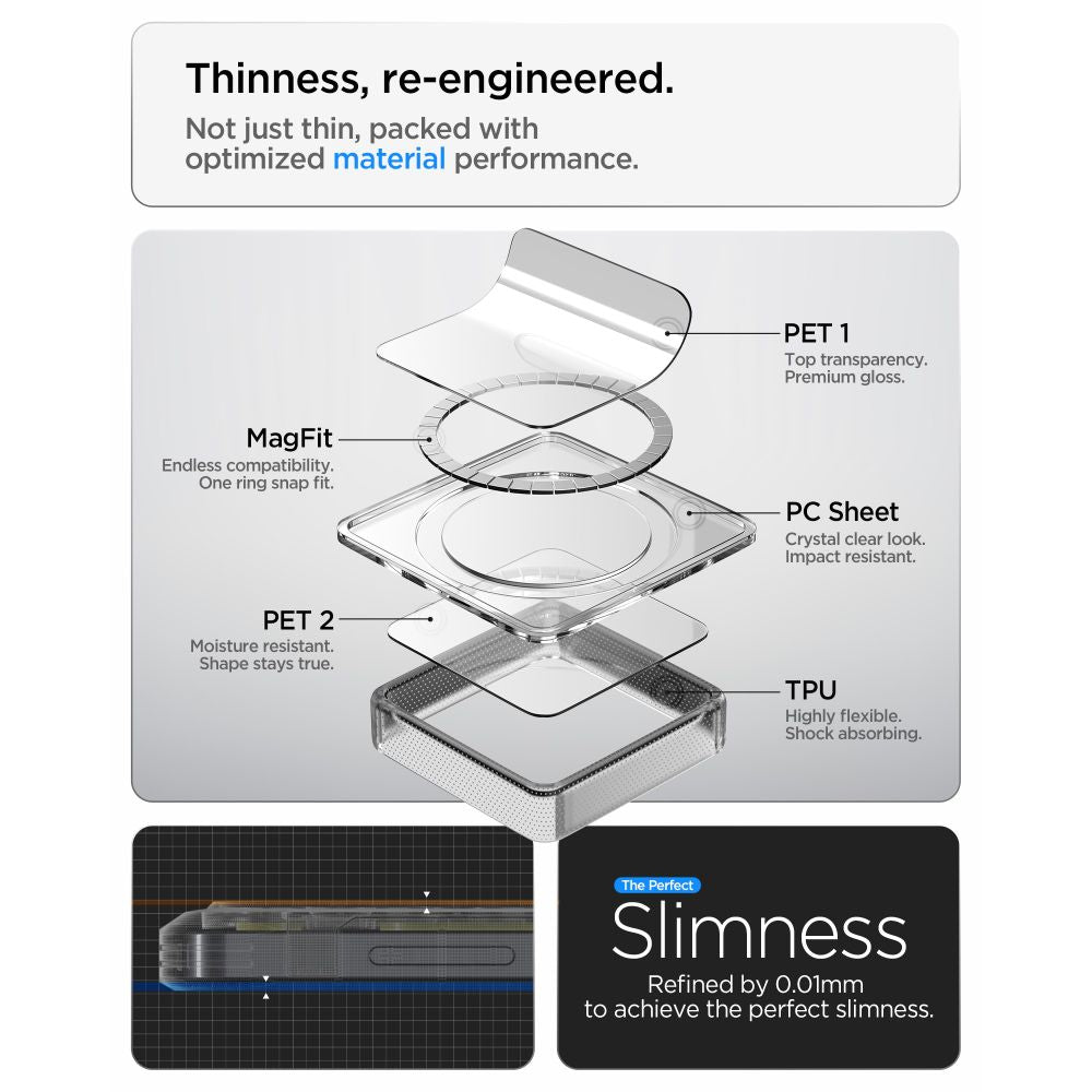 Spigen Ultra Hybrid Mag MagSafe Dėklas, skirtas Samsung Galaxy S26+ Neo One – skaidrus