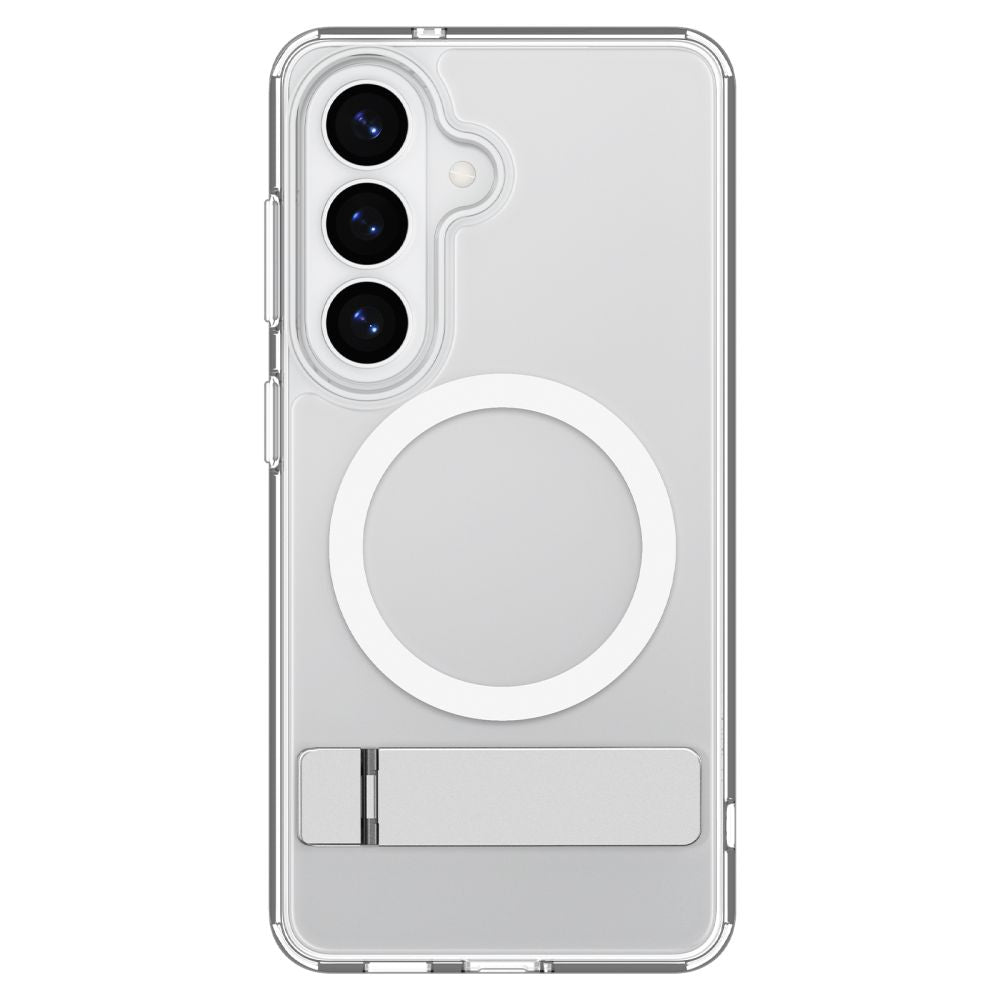 Spigen Ultra Hybrid S Mag MagSafe Dėklas, skirtas Samsung Galaxy S26+ – skaidrus ir baltas