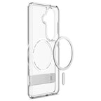 Spigen Ultra Hybrid S Mag MagSafe Dėklas, skirtas Samsung Galaxy S26+ – skaidrus ir baltas