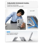 Spigen Ultra Hybrid S Mag MagSafe Dėklas, skirtas Samsung Galaxy S26+ – skaidrus ir baltas