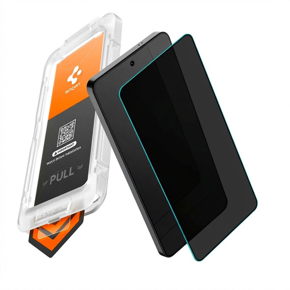 „Spigen Glas.Tr Ez Fit Pro HD Privacy Glass“, skirtas Samsung Galaxy S26+