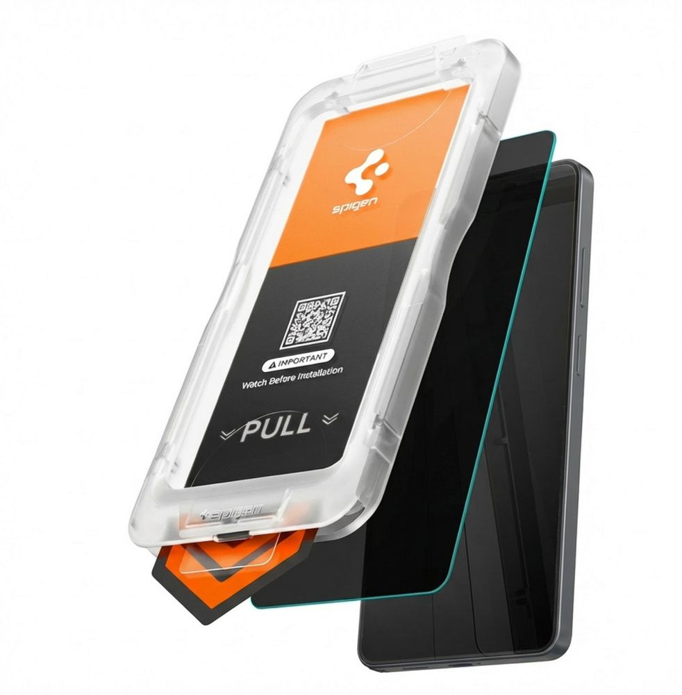 „Spigen Glas.Tr Ez Fit Pro HD Privacy Glass“, skirtas Samsung Galaxy S26+