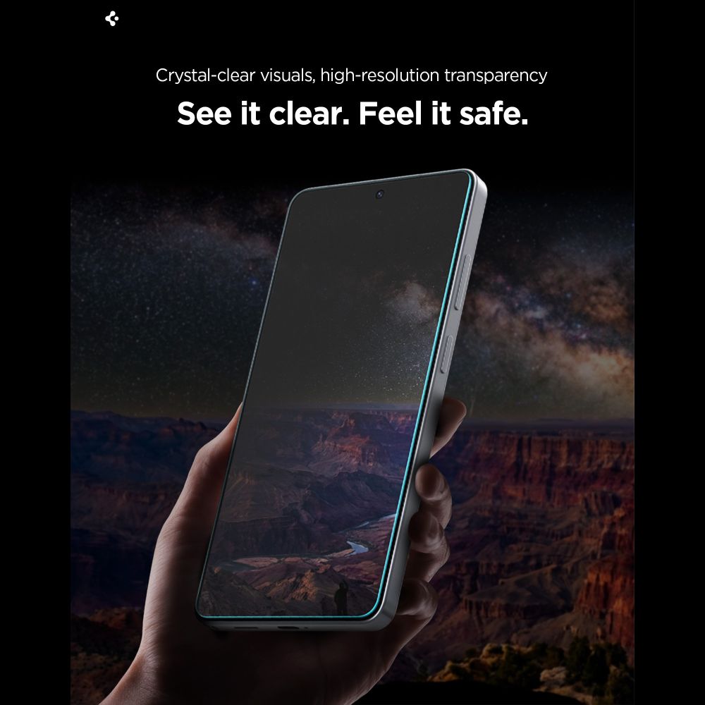 „Spigen Glas.Tr Ez Fit Pro HD Privacy Glass“ 2-pack skirtas Samsung Galaxy S26+