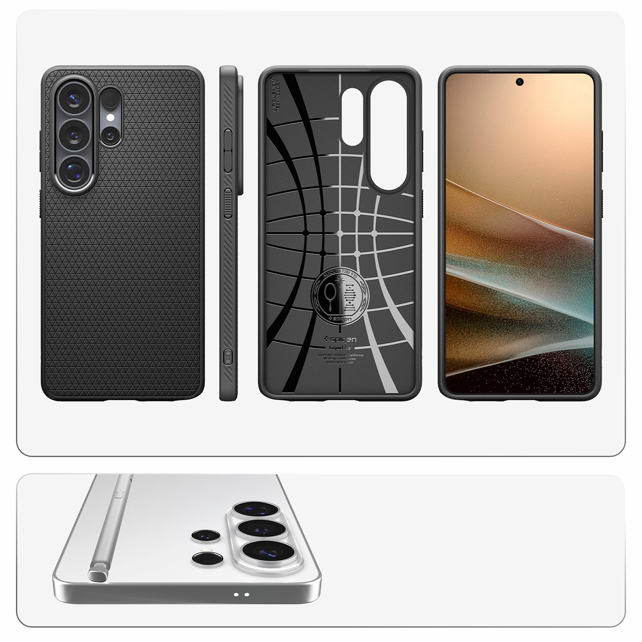 Spigen skystas oro dėklas, skirtas Samsung Galaxy S26 Ultra - juodas