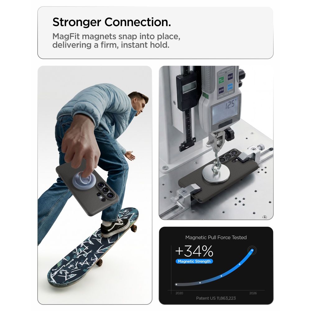 Spigen Liquid Air Mag MagSafe Dėklas, skirtas Samsung Galaxy S26 Ultra - pilkas
