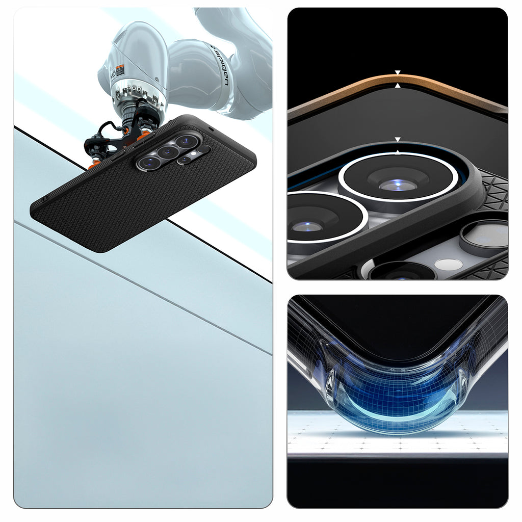 Spigen Liquid Air Mag MagSafe Dėklas, skirtas Samsung Galaxy S26 Ultra - juodas