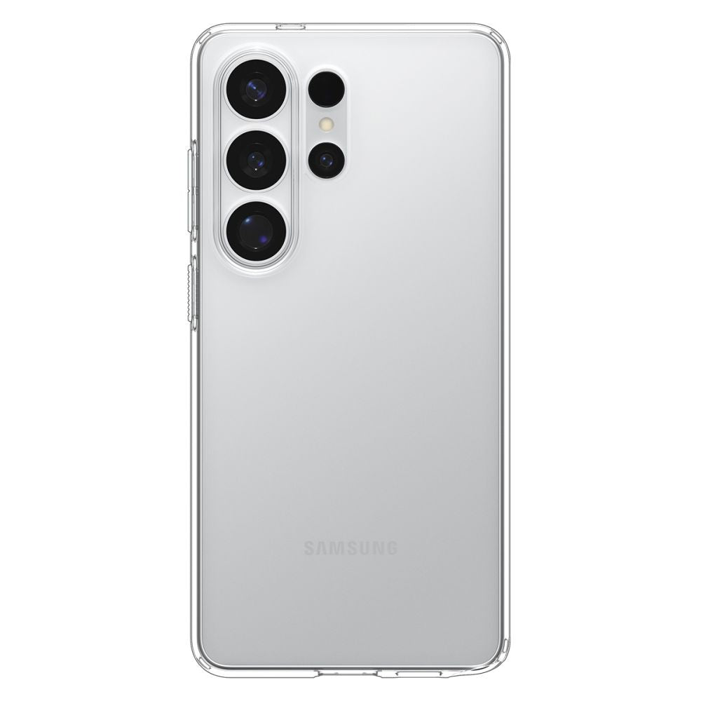 „Spigen“ skystųjų kristalų dėklas, skirtas Samsung Galaxy S26 Ultra – skaidrus