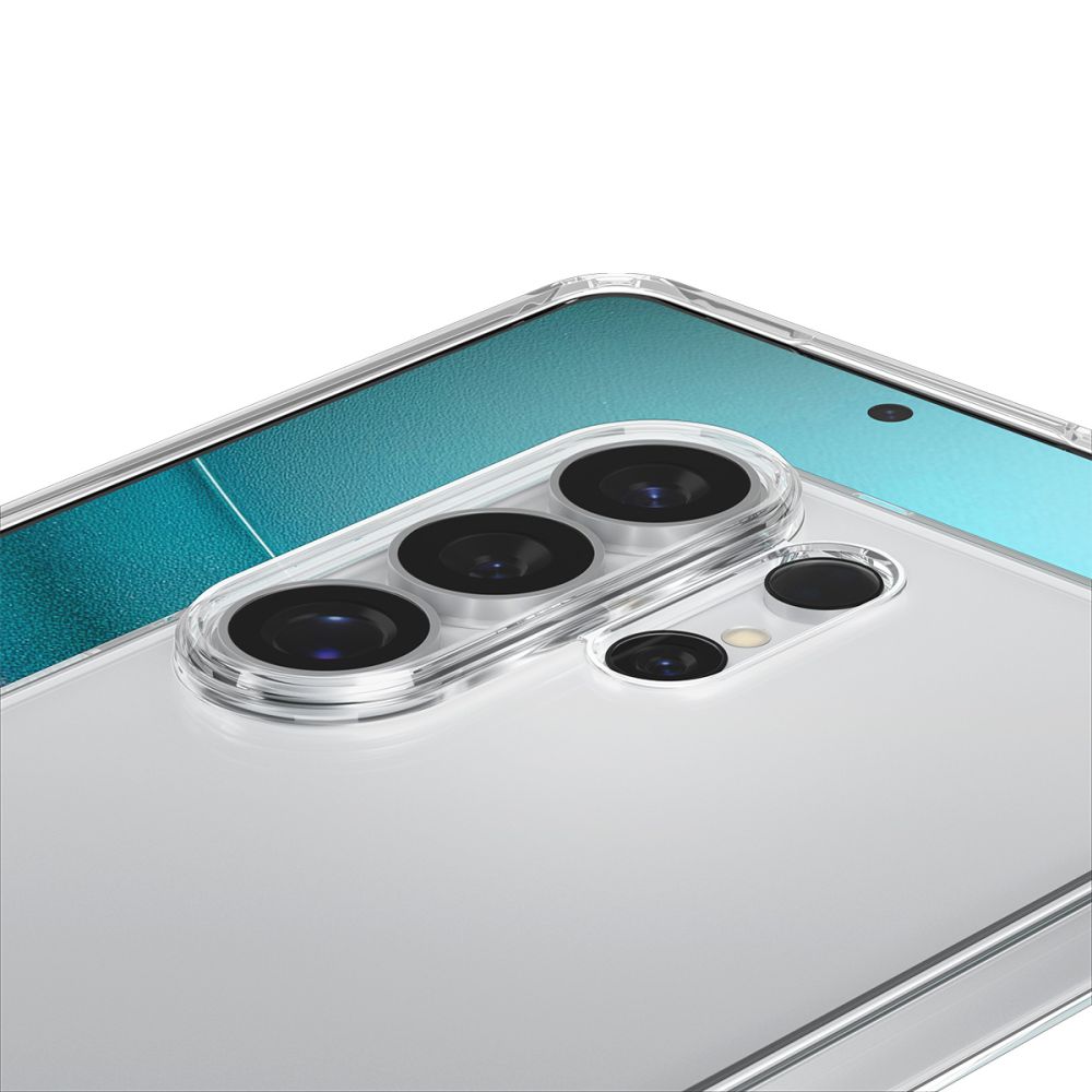 „Spigen“ skystųjų kristalų dėklas, skirtas Samsung Galaxy S26 Ultra – skaidrus
