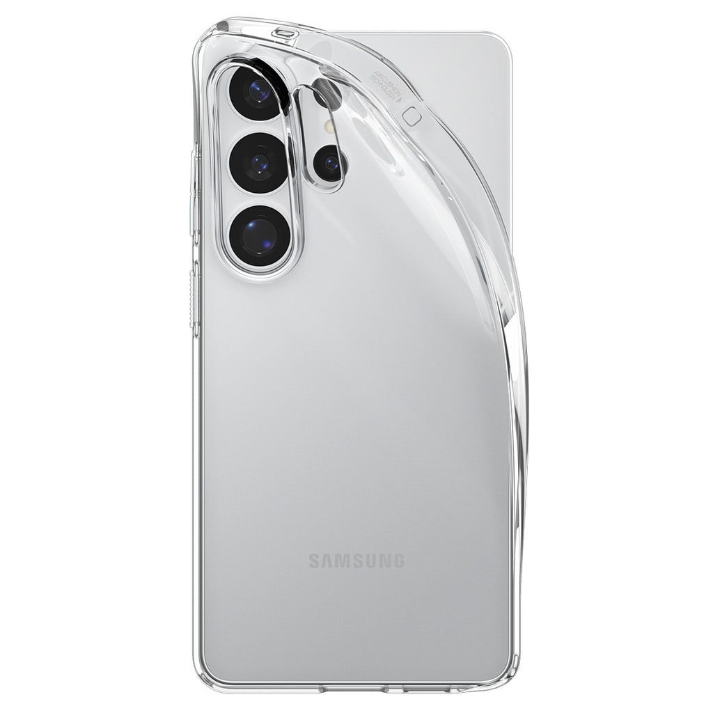 „Spigen“ skystųjų kristalų dėklas, skirtas Samsung Galaxy S26 Ultra – skaidrus