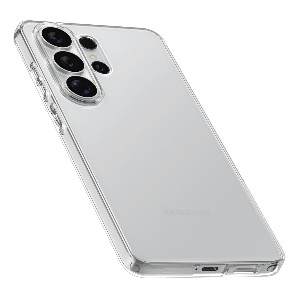 „Spigen“ skystųjų kristalų dėklas, skirtas Samsung Galaxy S26 Ultra – skaidrus