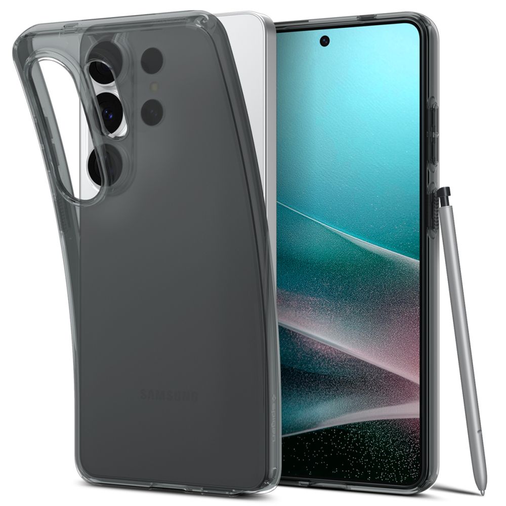 „Spigen“ skystųjų kristalų dėklas, skirtas Samsung Galaxy S26 Ultra – pusiau permatomas