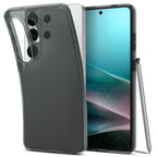 „Spigen“ skystųjų kristalų dėklas, skirtas Samsung Galaxy S26 Ultra – pusiau permatomas