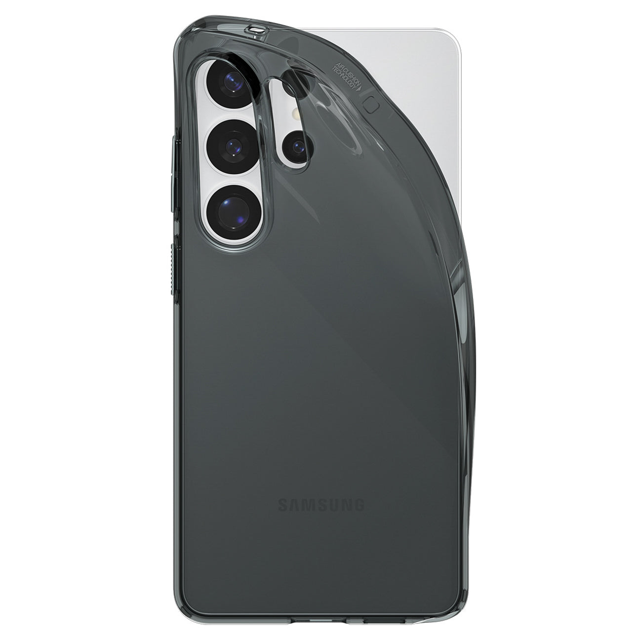 „Spigen“ skystųjų kristalų dėklas, skirtas Samsung Galaxy S26 Ultra – pusiau permatomas
