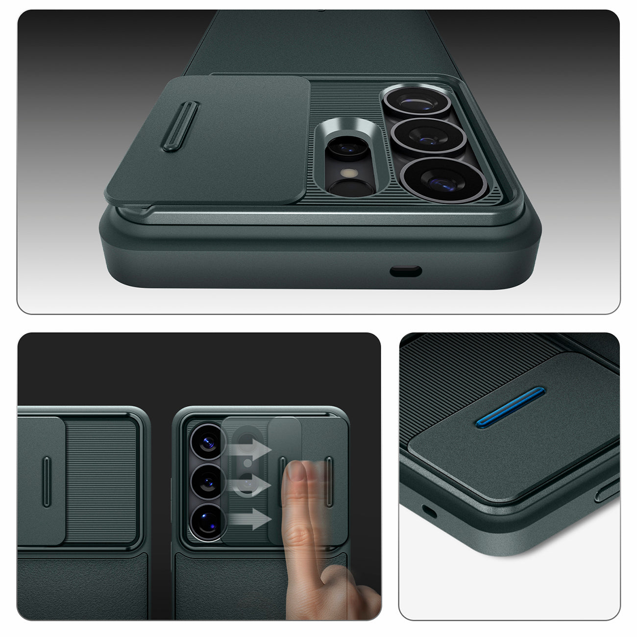 Spigen Optik Armor Dėklas, skirtas Samsung Galaxy S26 Ultra - žalias
